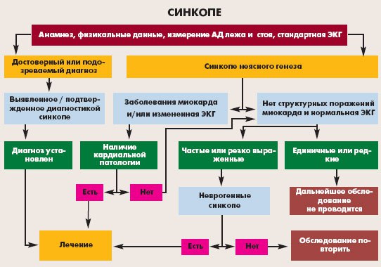 Синкопальные состояния (от греч. synkope - обессиливать, истощать, уничтожать), или обморок (маленькая смерть), - наиболее распространенные кратковременные пароксизмальные нарушения сознания неэпилептического происхождения, обусловленные недостаточностью кровотока в сосудах мозга, его гипоксией или аноксией и диффузным нарушением в нем метаболических процессов. В.А. Карлов (1999) включает синкопальные состояния в группу аноксических припадков. 