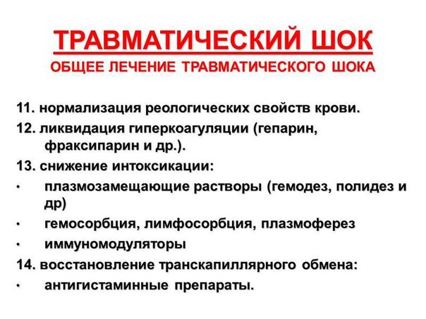 Лечение шока 