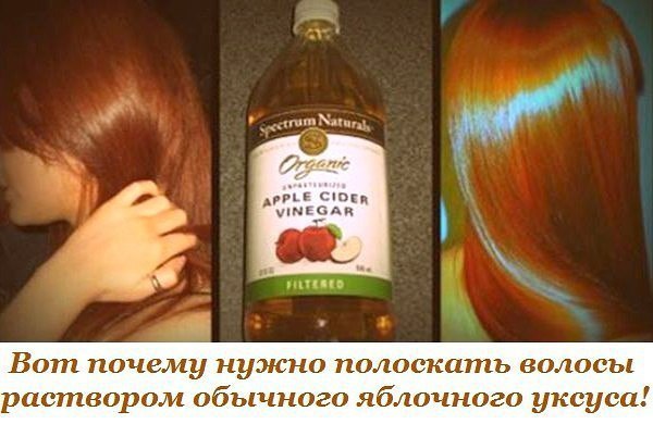 Вот почему нужно полоскать волосы раствором обычного яблочного уксуса!